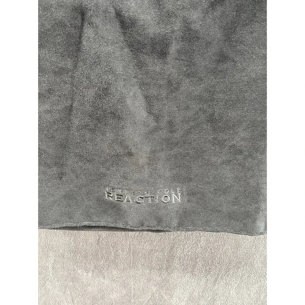 Kenneth Cole Reaction Black Messenger Shoulder Bag Suede Flap Unisex